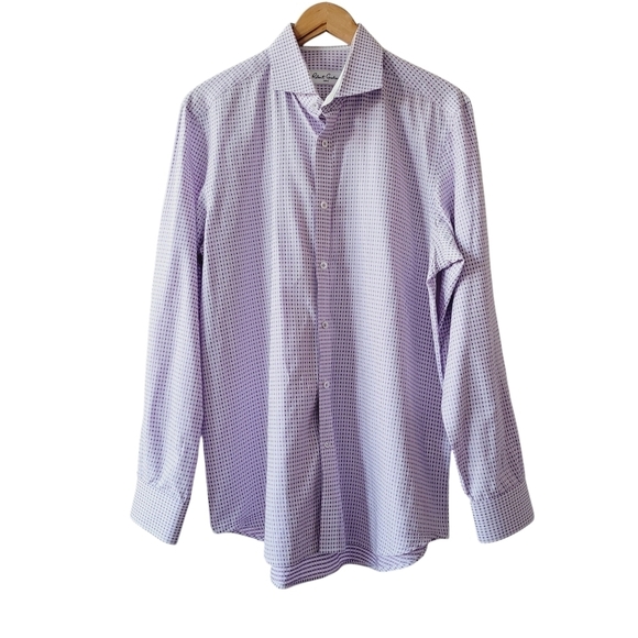 Robert Graham Purple Pattern Dress Shirt - Picture 1 of 12
